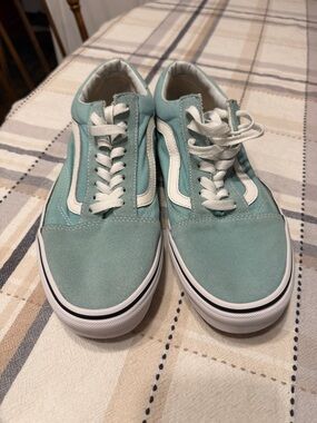 Vans Old Skool Sneakers in Mint Teal with White Stripe